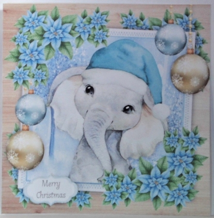 Gorgeous Festive Elephant 8x8 by Hazel Underwood