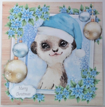 Gorgeous Festive Meerkat 8x8 by Hazel Underwood