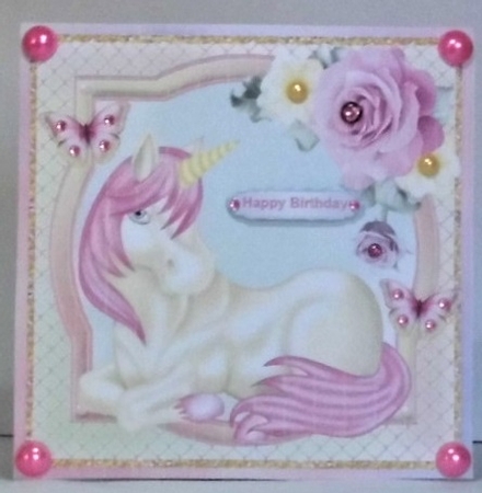 Pretty unicorn card mini kit & decoupage - Ages 1-10 by Hazel Underwood