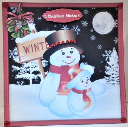 The Christmas Winter Snow man by Hazel Underwood