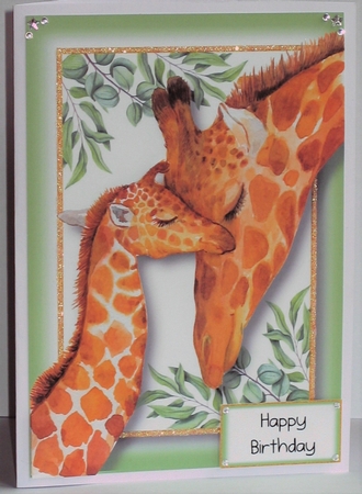 Happy Fathers Day Giraffes A5 by Hazel Underwood