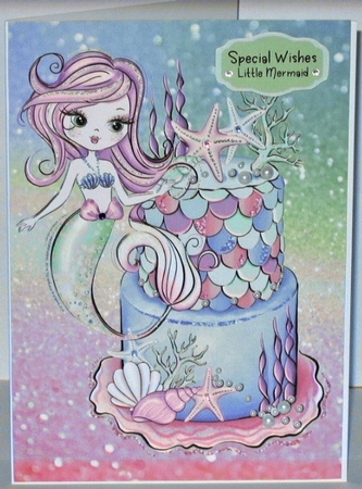 Little Mermaid Birthday Quick card by Hazel Underwood