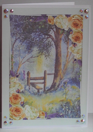 Beautiful Cream Roses with Verse by Hazel Underwood