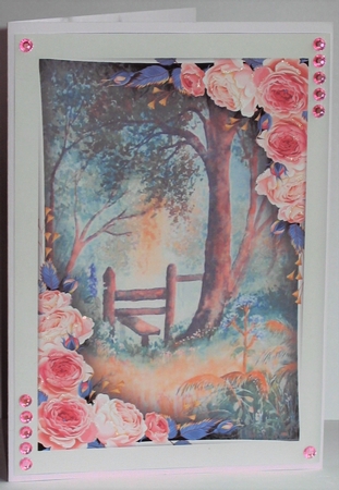Beautiful Pink Roses with Verse by Hazel Underwood