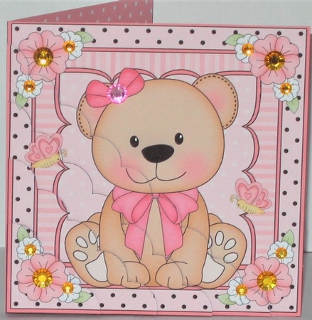 Cute Little Bear Scalloped Corner Stacker by Hazel Underwood