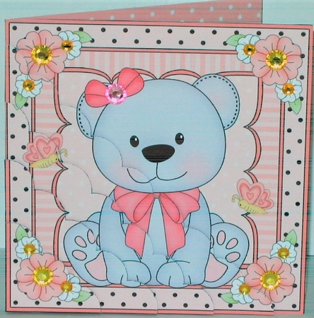 Cute Little Bear Scalloped Corner Stacker by Hazel Underwood