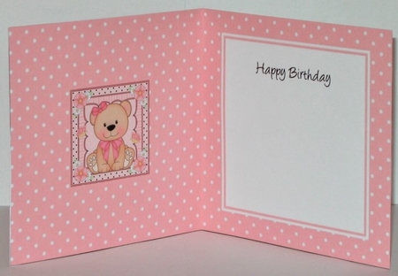 Cute Little Bear square landscape insert by Hazel Underwood