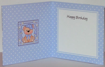 Cute Little Bear square landscape insert by Hazel Underwood