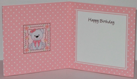 Cute Little Bear square landscape insert by Hazel Underwood