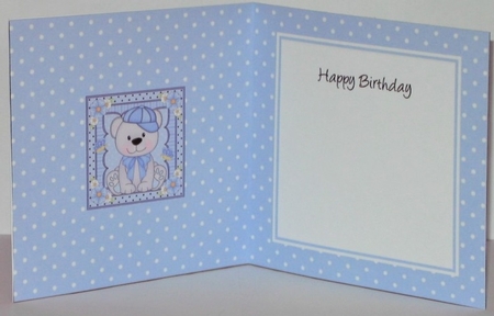 Cute Little Bear square landscape insert by Hazel Underwood