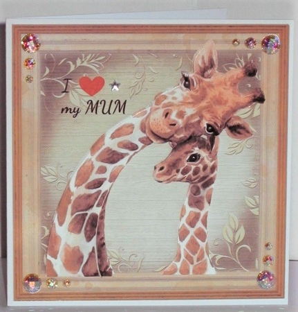 GIRAFFE FAMILY I LOVE MY MUM by Hazel Underwood
