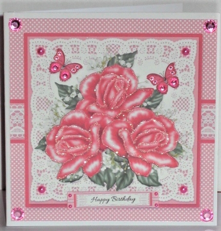 Lovely Roses Birthday Topper by Hazel Underwood