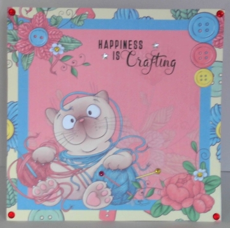 Happiness is Crafting 7x7 Quick card by Hazel Underwood