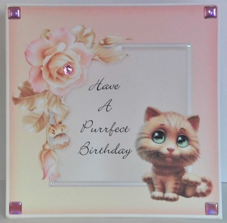 Purrfect Birthday Cat Card 1 by Hazel Underwood