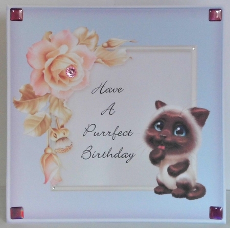 Purrfect Birthday Cat Card 2 by Hazel Underwood