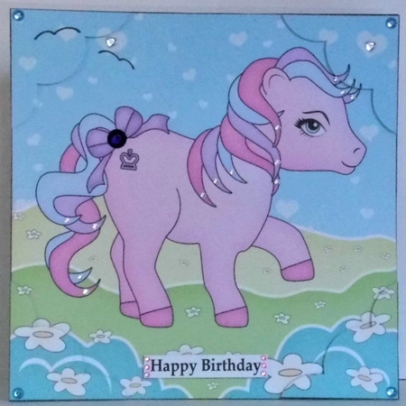8 x 8 My Cute Little Pony Scalloped Corner Topper   by Hazel Underwood