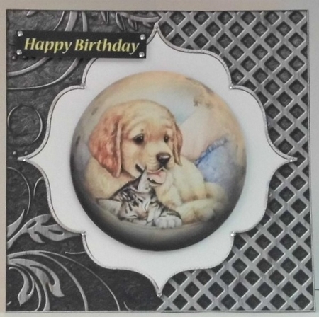 Puppy and Kitten Quick Card by Hazel Underwood