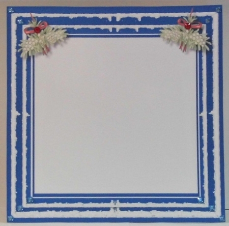 Blank Christmas Insert  , Blue by Hazel Underwood