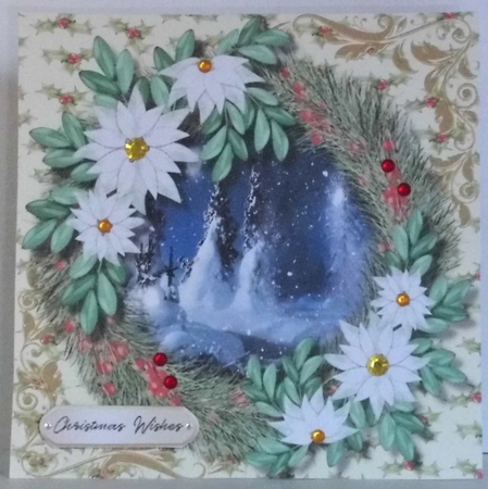 6, Card Fronts with Christmas Scenes and 2 Inserts  by Hazel Underwood