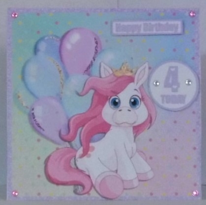 LITTLE PINK PONY 6x6 by Hazel Underwood