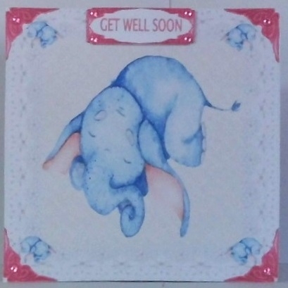 Get Well or Birthday Cute Elephant 4 design sheets by Hazel Underwood