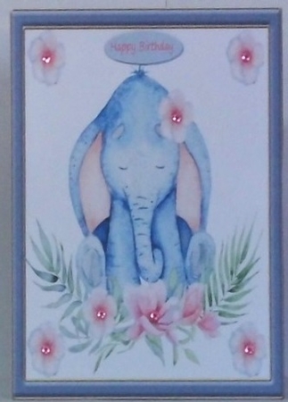 Get Well or Birthday Cute Elephant 4 design sheets by Hazel Underwood