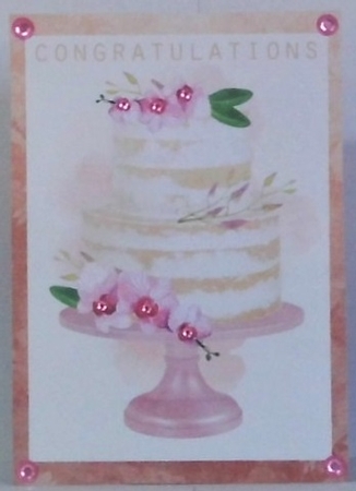 Naked Cake Wedding Day Quick Card by Hazel Underwood