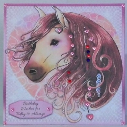 Motivational Mare Card Topper by Hazel Underwood