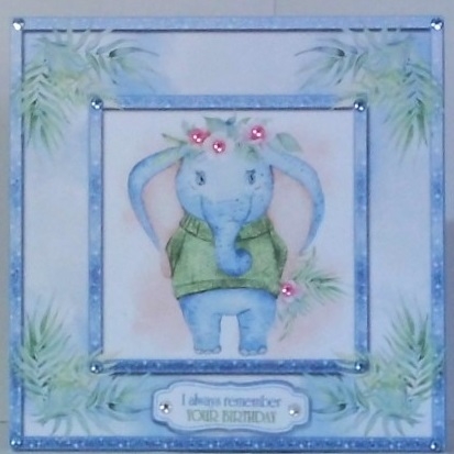 Elephants Always Remember Card Topper Set - Design 2 by Hazel Underwood
