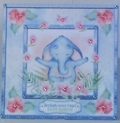 Elephants Always Remember Card Topper Set - Design 3 by Hazel Underwood