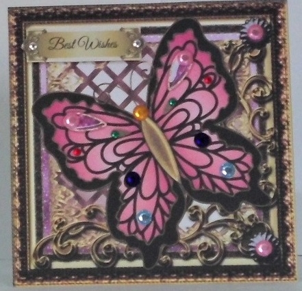 Mystic Butterfly Card Front 4 by Hazel Underwood