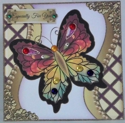 Mystic Butterfly Card Front 5 by Hazel Underwood