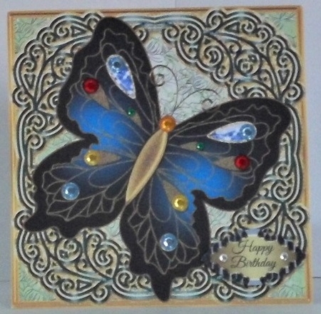 Mystic Butterfly Card Front 8 by Hazel Underwood
