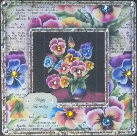 Pretty Pansies 8x8 Card Kit (Multi-Use) by Hazel Underwood