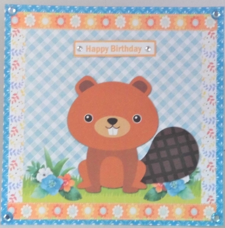 6 Cute 7.5 Inch Animal Card Fronts with Decoupage, Inserts and Various Sentiments by Hazel Underwood