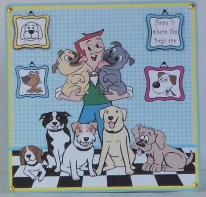 Crazy Dog Lover - Decoupage by Hazel Underwood