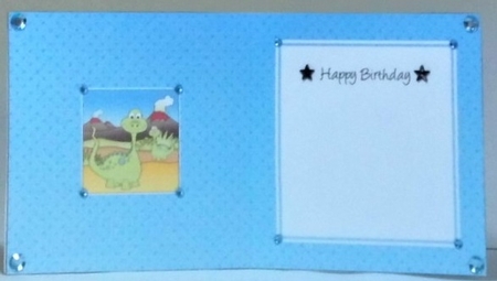 Cute Dinosaur square landscape insert by Hazel Underwood