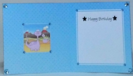 Cute Dinosaur square landscape insert by Hazel Underwood