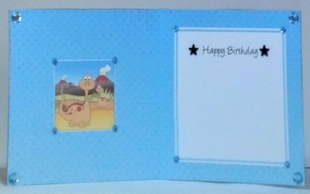 Cute Dinosaur square landscape insert by Hazel Underwood