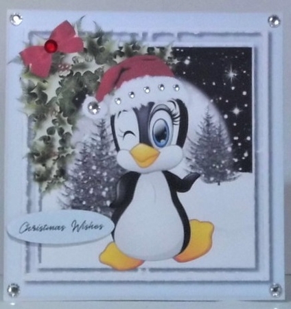 Penguins Christmas Hat  by Hazel Underwood