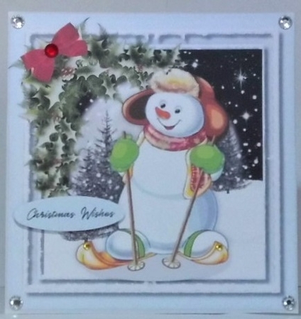 Ski-ing Snowman  by Hazel Underwood