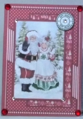 Clean & Simple Christmas, Quick Card, Layered, Decoupage, Santa Claus, St Nick, 6 by Hazel Underwood