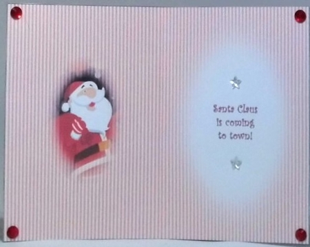 Clean & Simple Christmas, Quick Card, Layered, Decoupage, Santa Claus, St Nick,4 insert B by Hazel Underwood