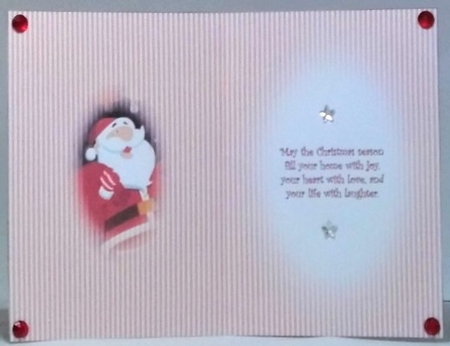 Clean & Simple Christmas, Quick Card, Layered, Decoupage, Santa Claus, St Nick,4 insert C by Hazel Underwood