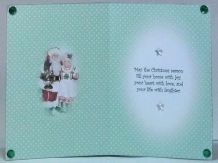 Clean & Simple Christmas, Quick Card, Layered, Decoupage, Santa Claus, St Nick,5 insert C by Hazel Underwood