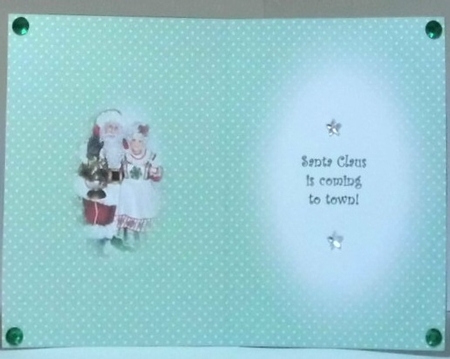 Clean & Simple Christmas, Quick Card, Layered, Decoupage, Santa Claus, St Nick,5 insert B by Hazel Underwood