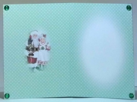Clean & Simple Christmas, Quick Card, Layered, Decoupage, Santa Claus, St Nick,5 insert A by Hazel Underwood