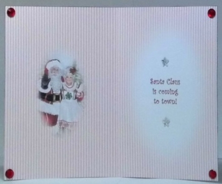 Clean & Simple Christmas, Quick Card, Layered, Decoupage, Santa Claus, St Nick,6 insert B by Hazel Underwood