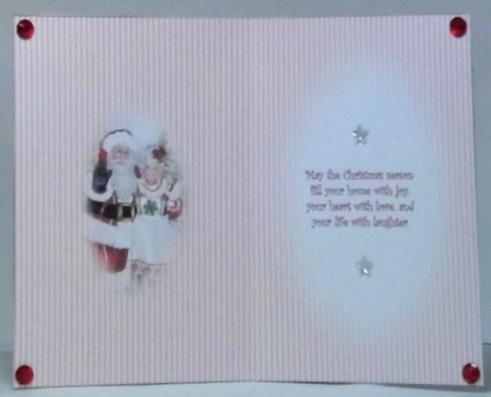 Clean & Simple Christmas, Quick Card, Layered, Decoupage, Santa Claus, St Nick,6 insert C by Hazel Underwood