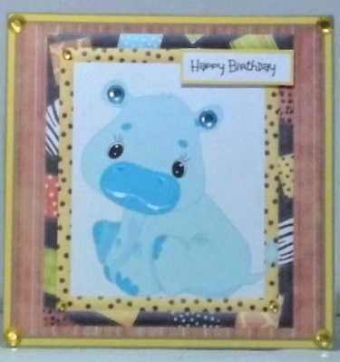 Baby hippo wobble head by Hazel Underwood